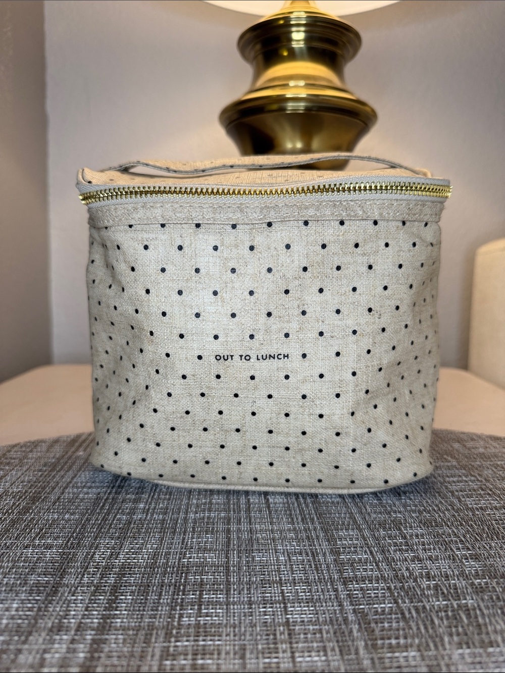 kate spade Cream Polka Dot Lunch Box